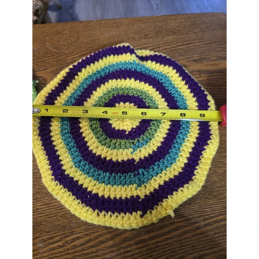 Hand Crocheted Diameter Round  Table Art Doily‎  Lot Of 2